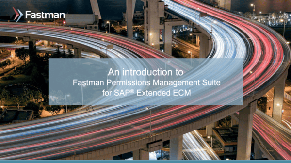 Permission Management Suite for SAP® Extended ECM Presentation