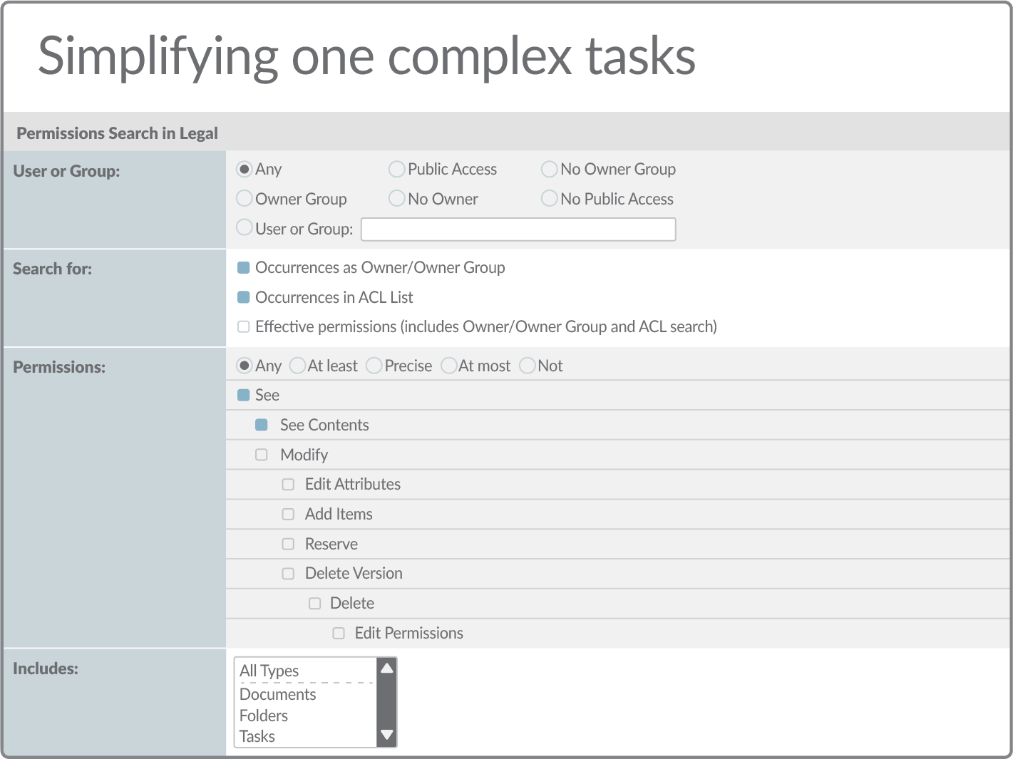 Simplifying complex tasks